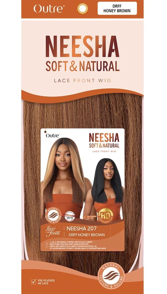Outre Soft & Natural Synthetic Lace Front Wig - NEESHA 207 (1 Jet Black)