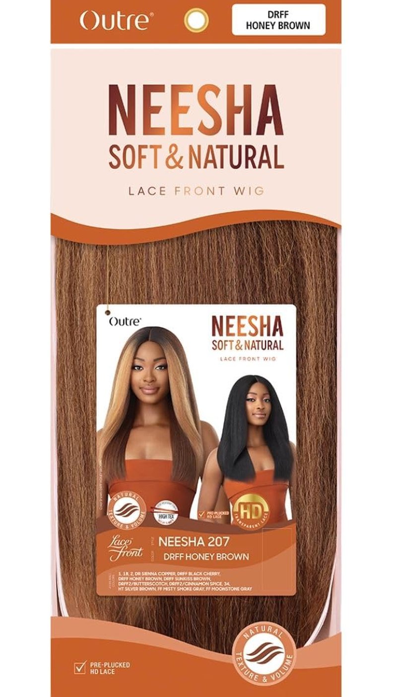 Outre Soft & Natural Synthetic Lace Front Wig - NEESHA 207 (1 Jet Black)