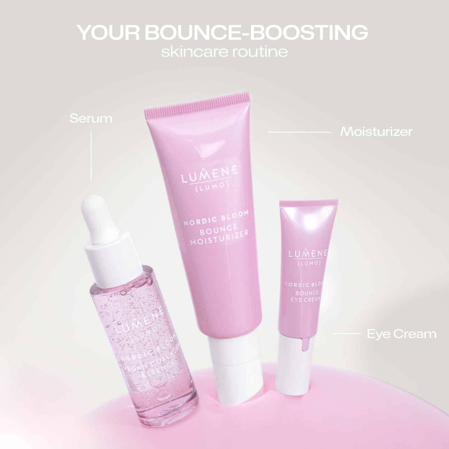 Lumene Vegan Collagen Firming Peptide Face Serum Hyaluronic Acid 1 fl oz