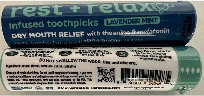 Xero Picks Wellness Toothpicks - Brain Boost & Immunity Support | 100 Sugar-Free Picks (5 Flavor Variety)