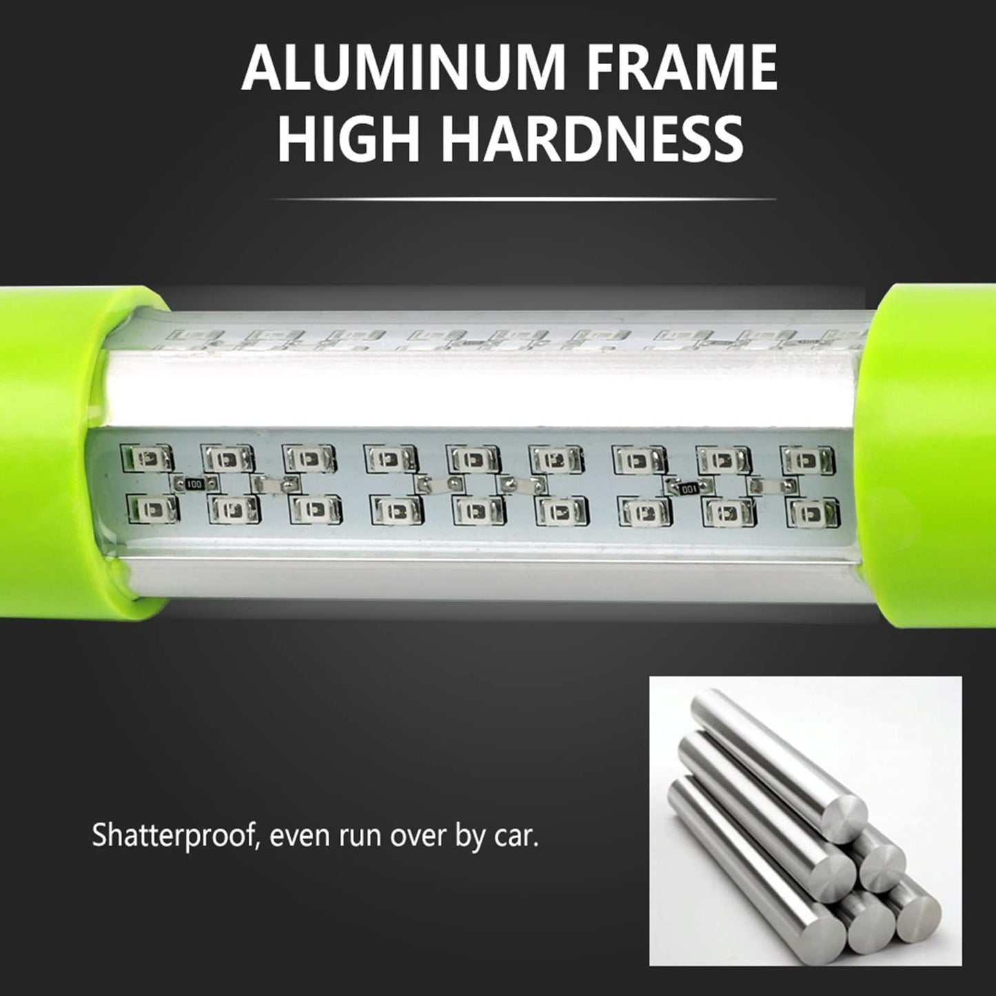 LOSTCAT 18W DC 12V Green IP68 Waterproof Aluminum Super Bright LED Fish Bait Submersible Dock Underwater Fishing Light Attractants for at Night Snook Crappie with Battery Clamps Car Charger Plug