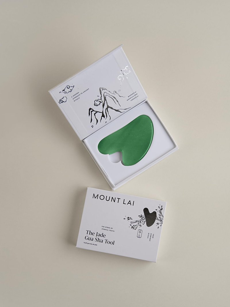 Mount Lai - The Jade Gua Sha Facial Lifting Tool | Face Sculpting Tool for Skin Care | Guasha Tool for Face and Body | Facial Massage Tools to Relieve Muscle Tension and Reduce Puffiness