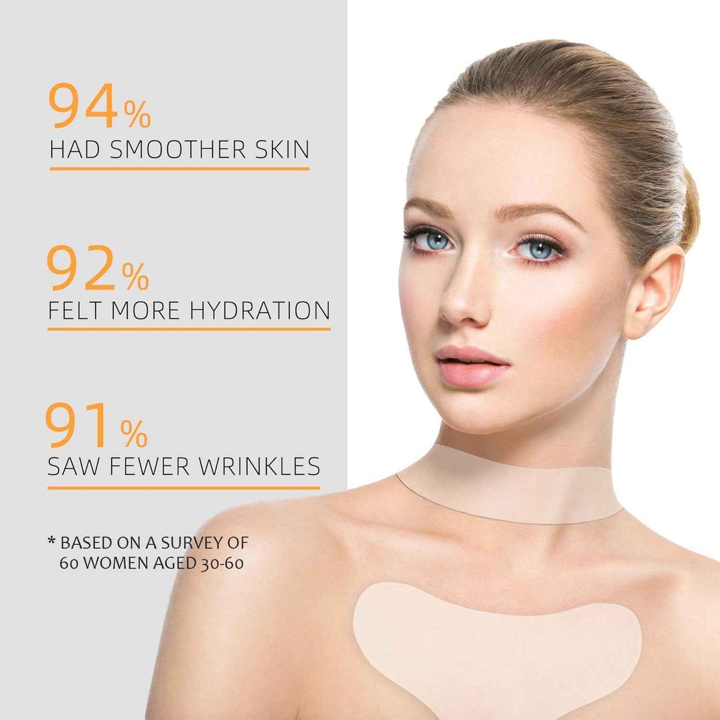 GETPUNA Chest Neck Wrinkle Patches -Silicone Patches for Wrinkles, Neck Mask Chest Patch for Decollete & Cleavage, Anti Ageing Wrinkle Remover, Reusable Overnight Wrinkles Treatment for Women,4 Pack