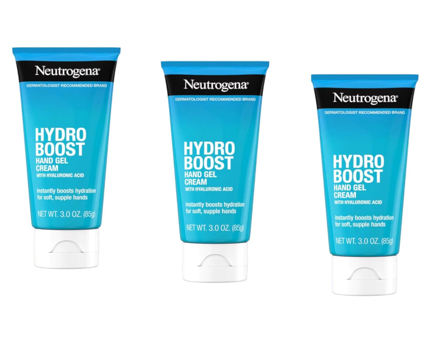 Neutrogena Hydro Boost Hydrating Hand Gel Cream with Hyaluronic Acid for Instantly Quenched, Soft & Supple Hands, Lightweight, Non-Greasy & Quick Absorbing Hand Lotion, Travel Size, 3 Oz