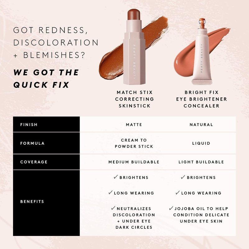 Fenty Beauty by Rihanna Bright Fix Eye Brightener Concealer 07 Deep Butter
