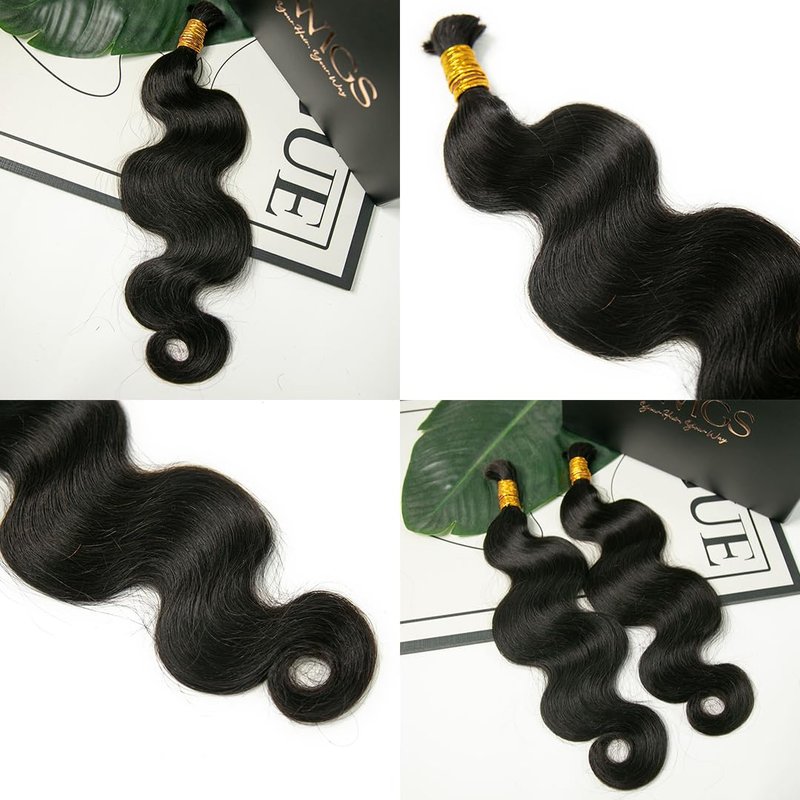 YWIGS Body Wave Human Braiding Hair for Boho Braids 50G No Weft Virgin Human Hair Bulk Human Hair for Braiding 18inch