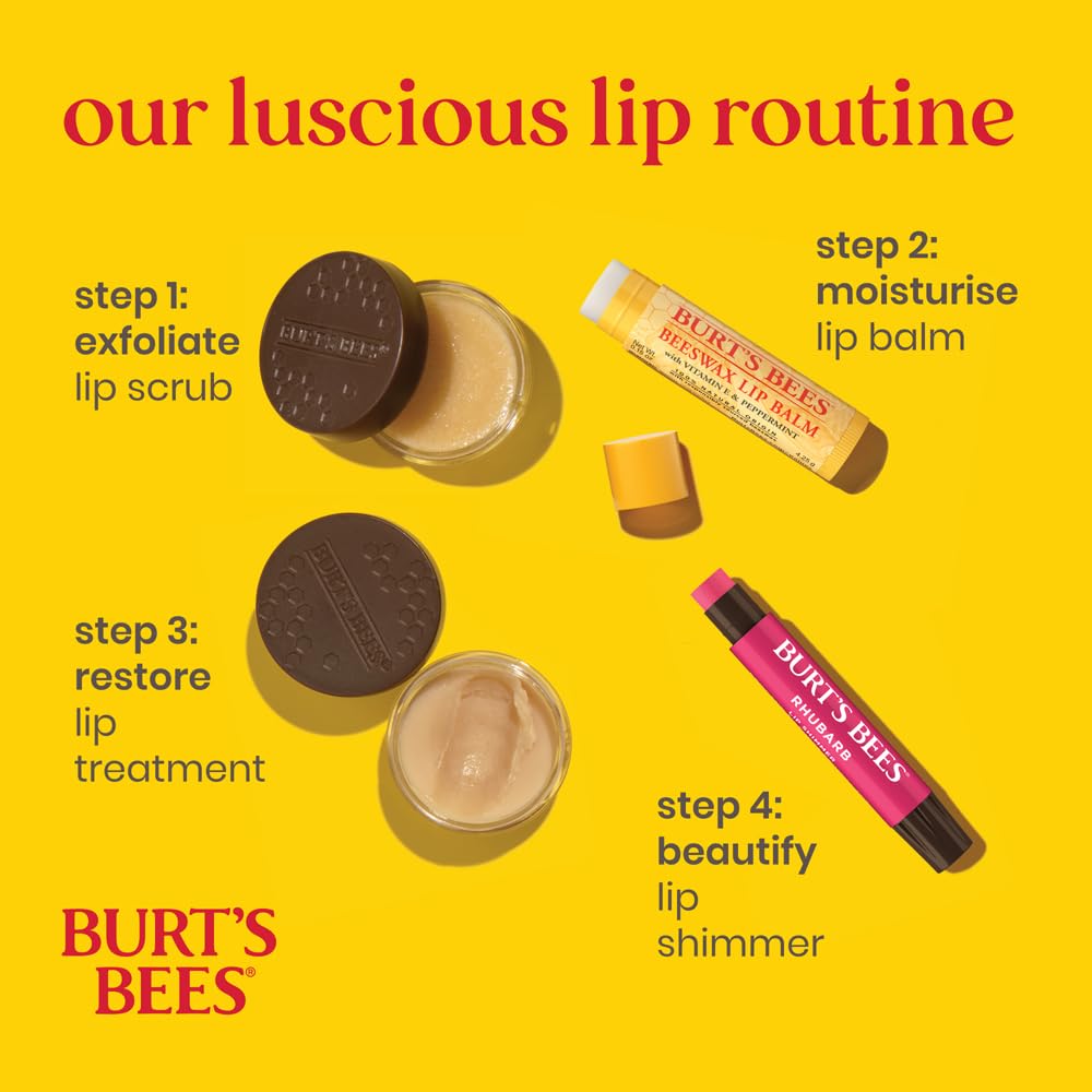 Burt's Bees Lip Shimmer - 100% Natural Moisturizing Lip Color in Plum | 1 Tube