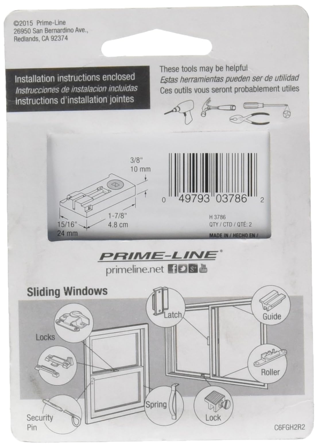 Prime-Line H 3786 Window Channel Balance Shoe Set (1 Set)