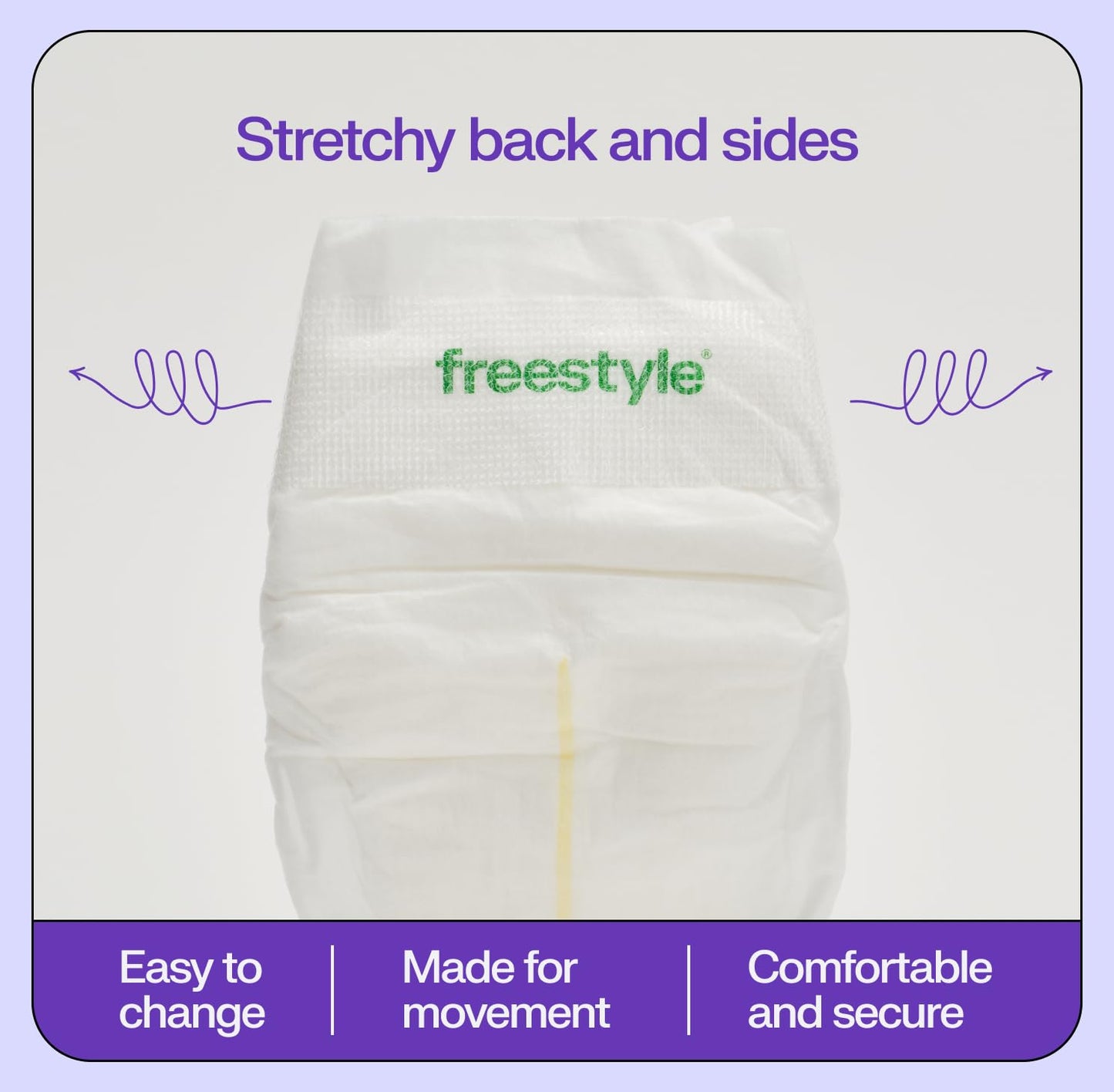 Freestyle BambooTek Diapers - (Size 1) Hyper Absorbent & Non-Toxic – Disposable Diapers for Sensitive Skin – Ultra Soft Diapers (8-14 lbs) – 204 Count