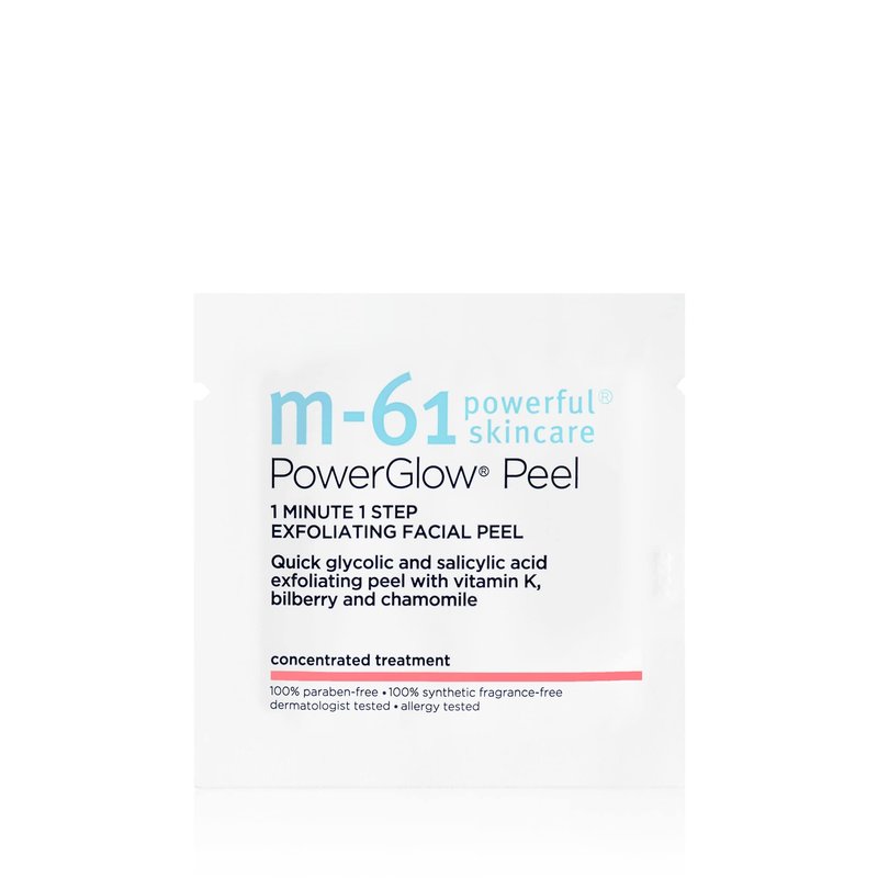 m-61 PowerGlow Peel | Exfoliating Facial Peel With Glycolic, Salicylic Acid. 1 Minute, 1 Step - 30 Treatments
