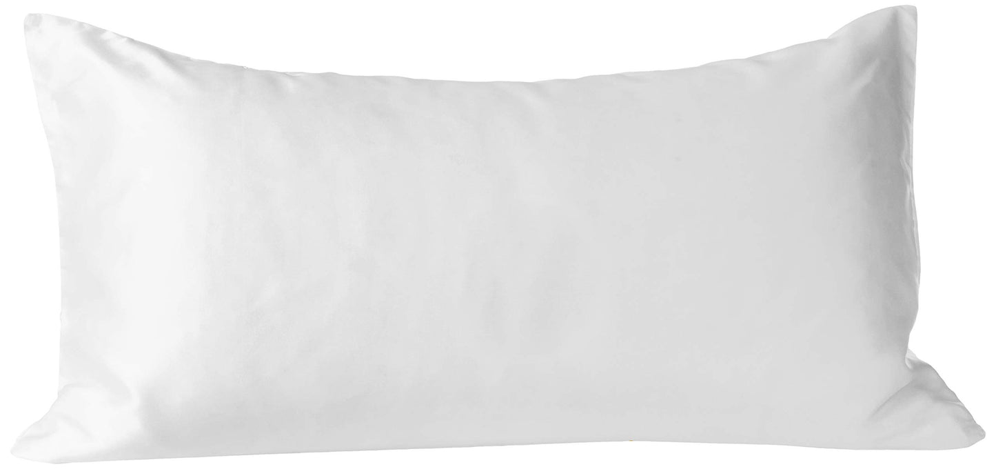 Morning Glamour Single King Satin Pillowcases-Ivory Envelope Closure, for Beautiful Hair and Skin, for Women, King (20" x 36")