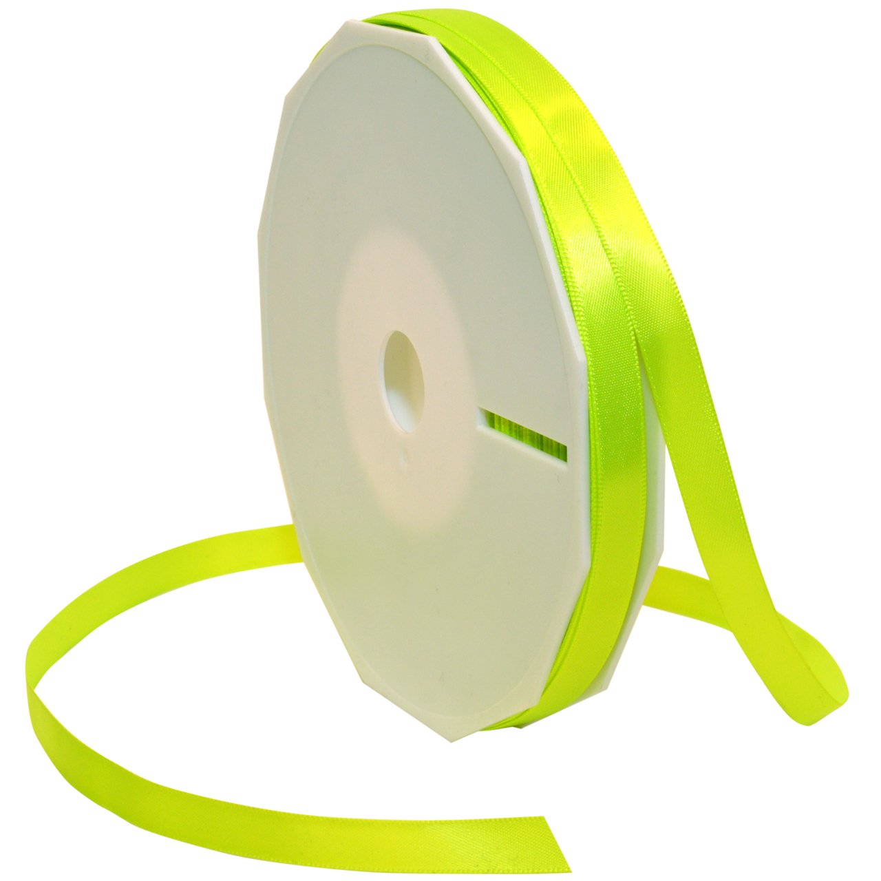 Morex Ribbon Neon Brights Satin, 3/8-inch by 50-Yard, Neon Citrus (08709/50-502)