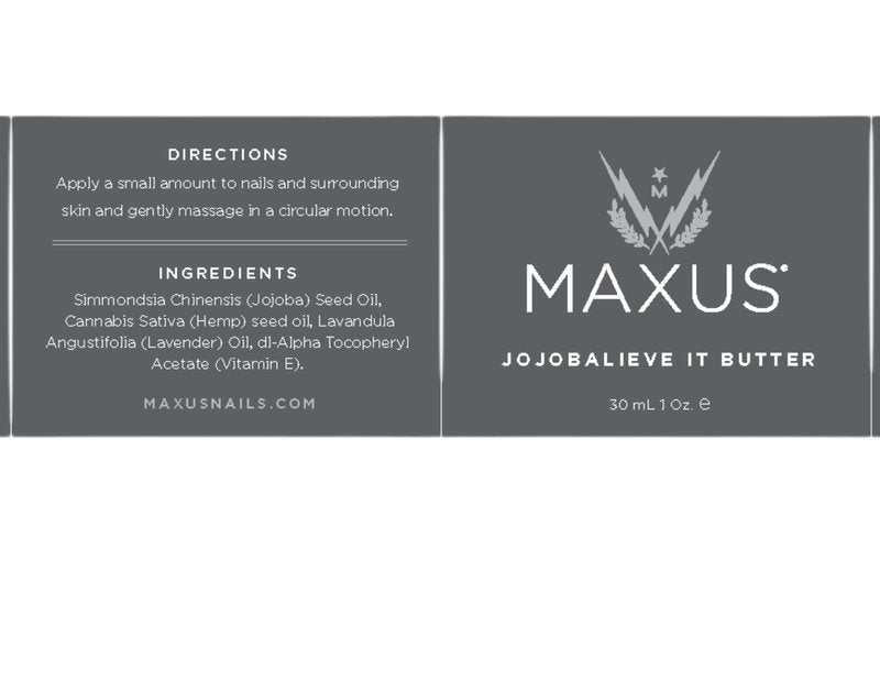 Maxus Nails Jojoba Butter, Cuticle & Dry Skin with All Natural Hemp Seed, Lavender Oils & Vitamin E, Vegan & GMO-Free, Strengthens Nails & Cuticles, Stops Splits & Cracks, 1 oz