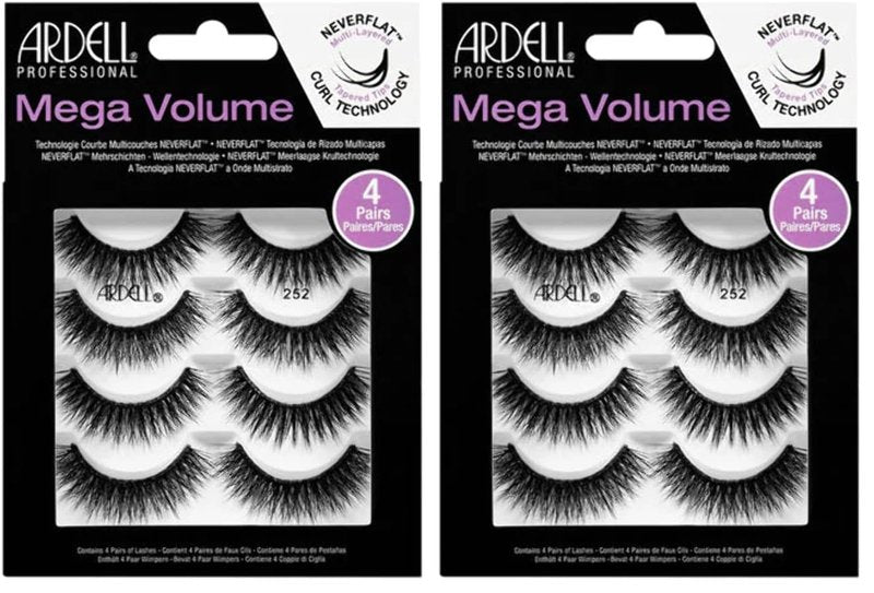 Ardell False Eyelashes Mega Volume 252 - 4 Pairs for Dramatic Lashes