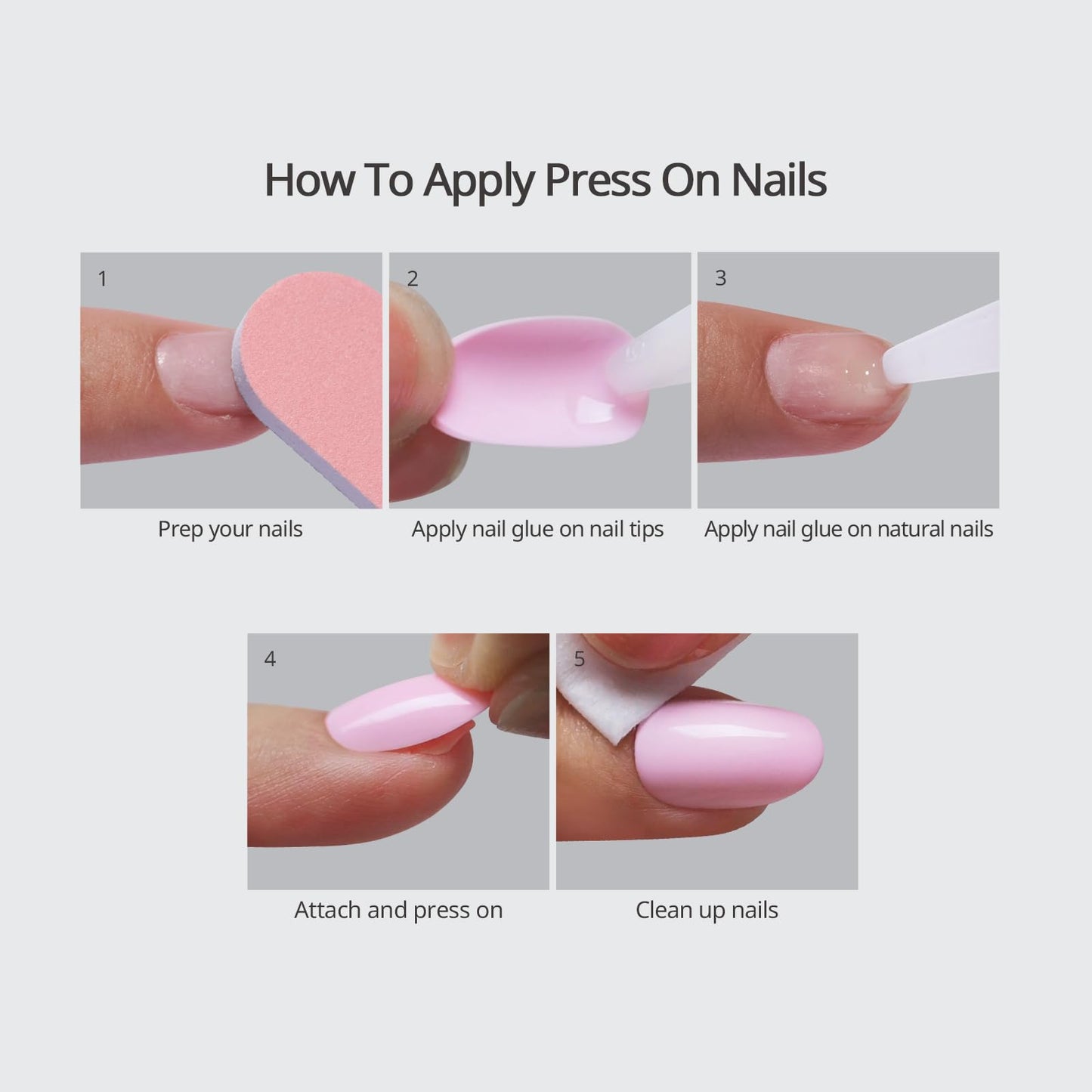 BTArtbox White Press On Nails Short - Soft Gel Press on Nails Almond, White Glue on Nails with Nail Glue, Reusable Stick on Nails in 16 Sizes, Cream Puff