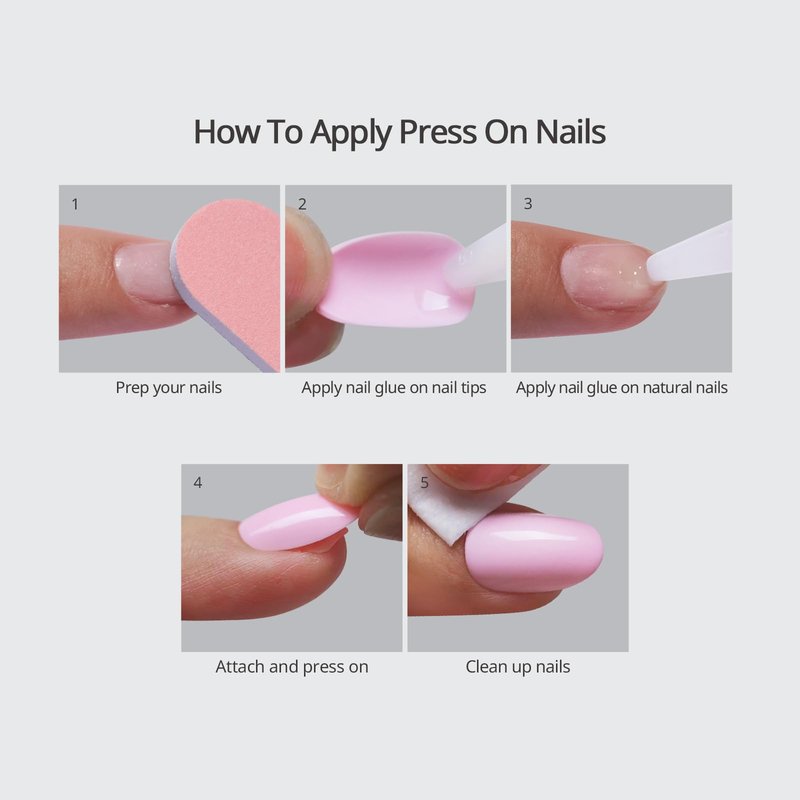 BTArtbox White Press On Nails Short - Soft Gel Press on Nails Almond, White Glue on Nails with Nail Glue, Reusable Stick on Nails in 16 Sizes, Cream Puff