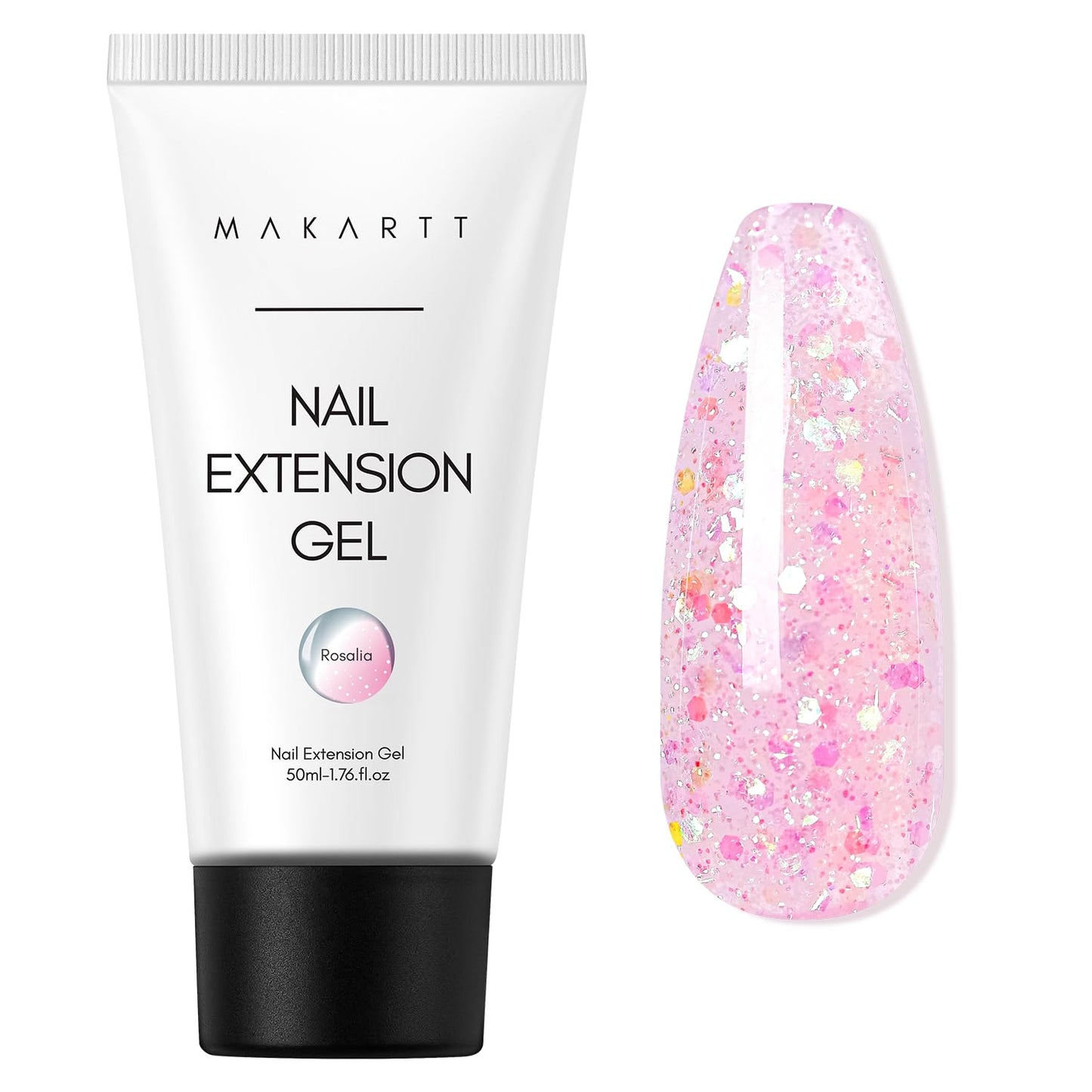 Makartt Poly Nail Gel: Clear 50ML Gel Builder for Natural-Looking Strengthener 3D Molding Gel for Trendy Nail Art-Long-Lasting and Easy to Use Supplies