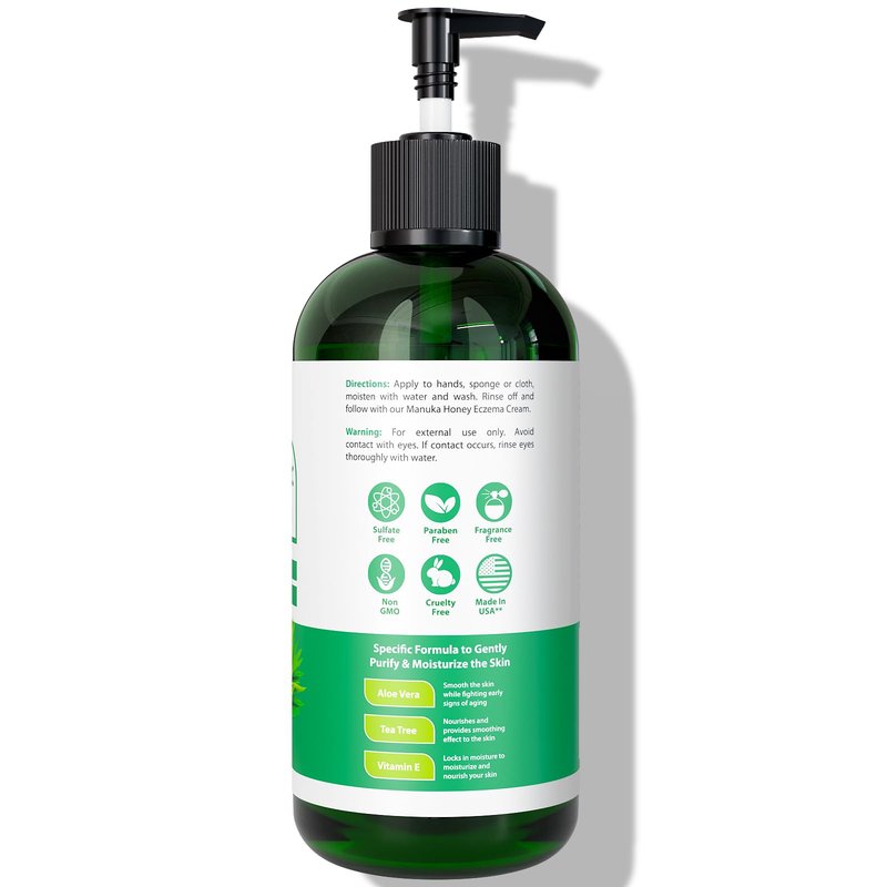 DERMOIA Tea Tree Oil Body Wash - Tea Tree Soap with Tea Tree Body Wash - Antifungal Body Wash for Athletes Foot & Jock Itch with Tea Tree Oil Soap - Hypoallergenic Body Wash 16oz