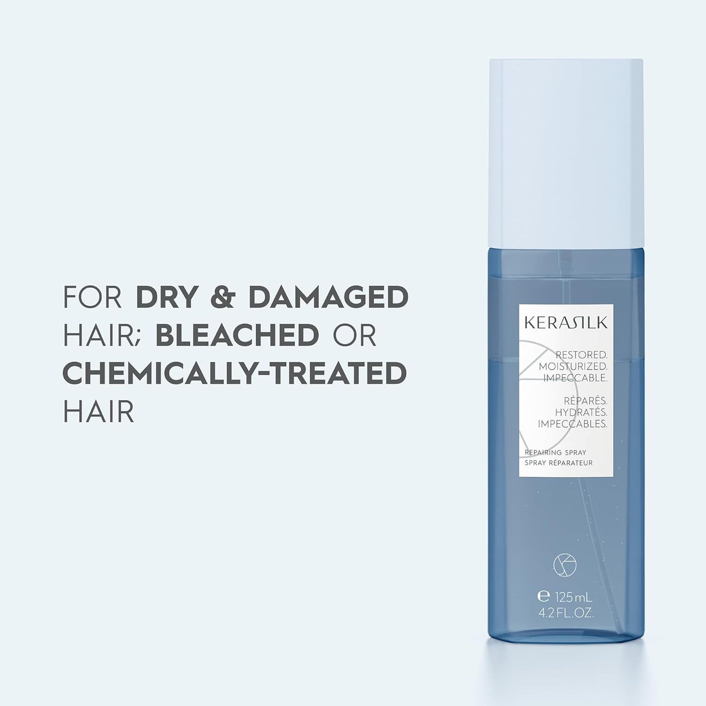 KERASILK Repairing Spray - Nourishing Hair Treatment for Dry, Damaged Hair | Heat Protection & Detangling