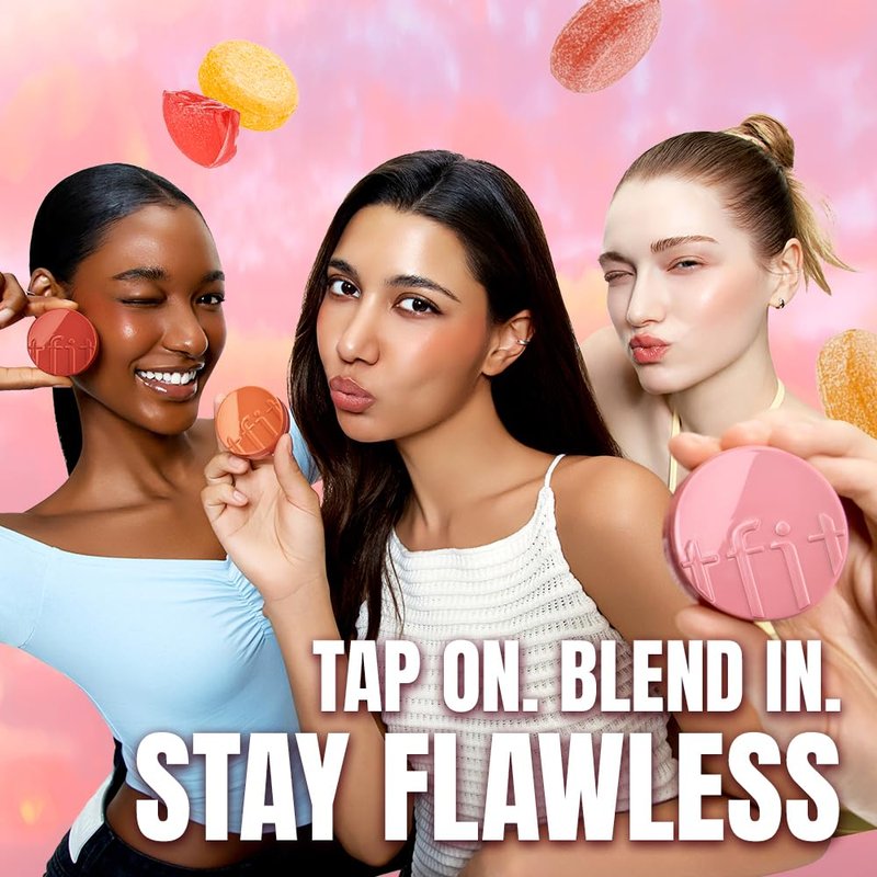 TFIT Fluffy Velvet Cushion Blush for Korean Dewy Glow | Buildable, Blendable Cream Texture | Mini Pink Blush for Cheeks | Tar Pigment Free (P02 Bloom Pink, 0.1 Oz | 4g)