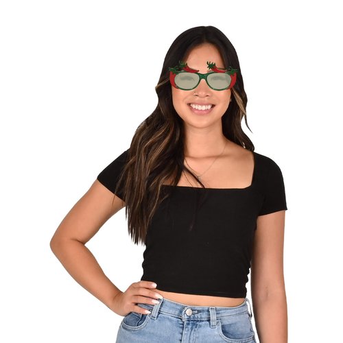 Beistle 60373 Chili Pepper Fanci-Frames, Red/Green, 1 Count (Pack of 1)