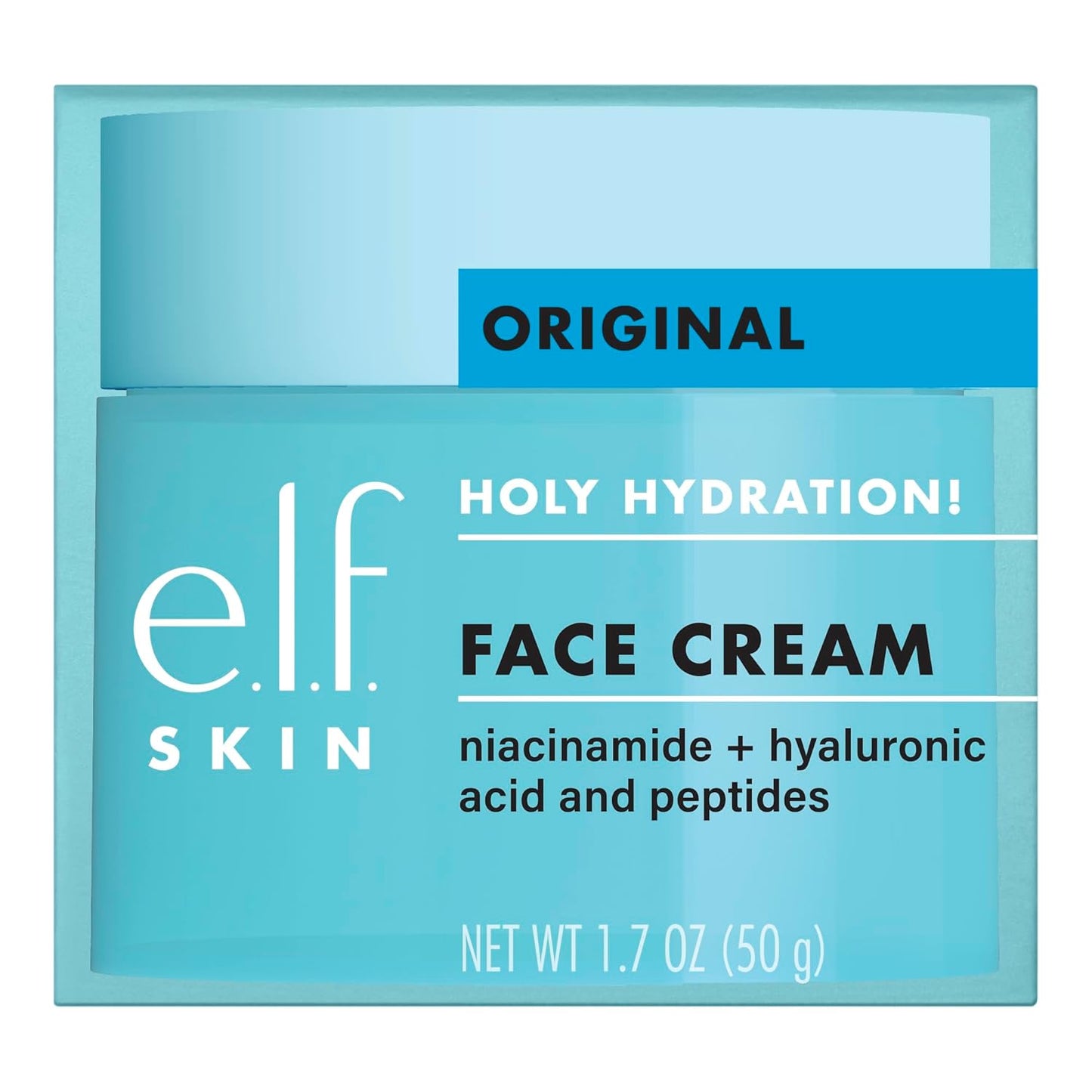 e.l.f. SKIN Mini Holy Hydration! Face Cream, Moisturizer For Nourishing & Plumping Skin, Infused With Hyaluronic Acid, Vegan & Cruelty-Free, 0.529 Oz