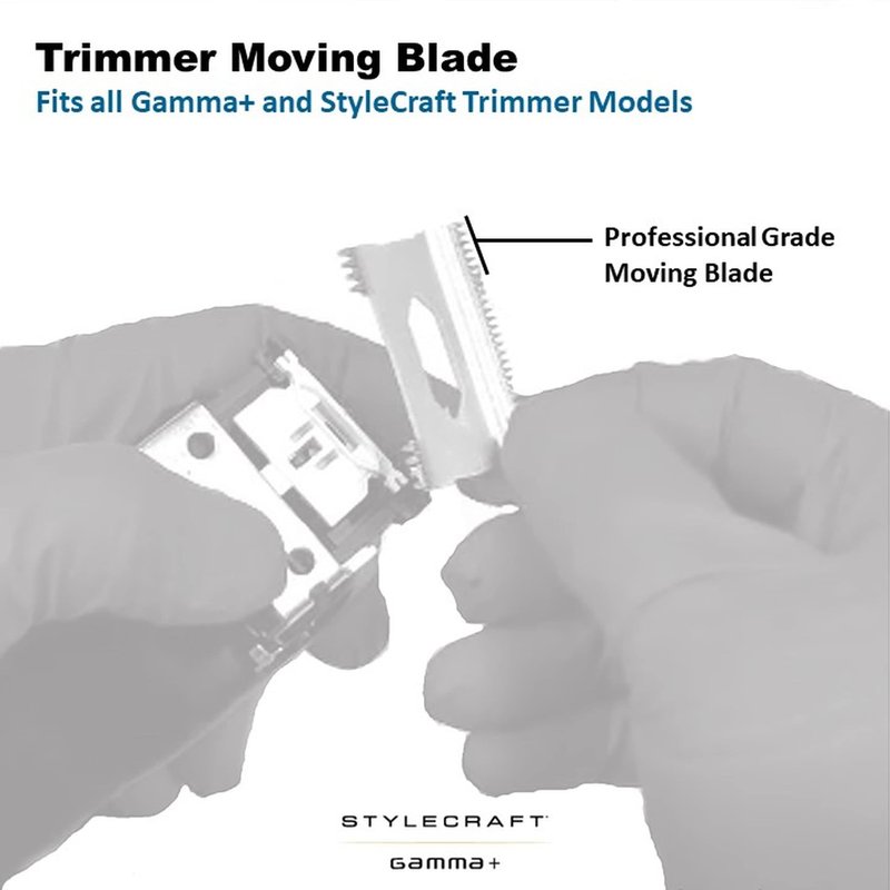 GAMMA+ Replacement Fixed Classic X-Pro Blade Stainless Steel with Black Diamond Carbon DLC The One Cutting Trimmer Blade Set