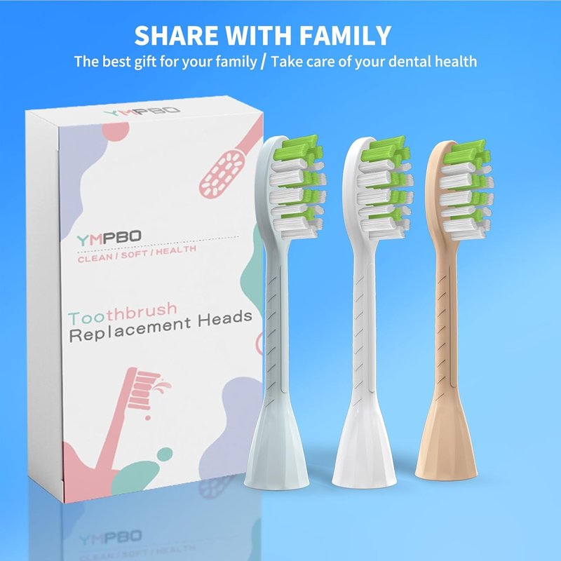 Toothbrush Replacement Heads for Philips Sonicare One Series - Soft Bristles, 10 Pack | White