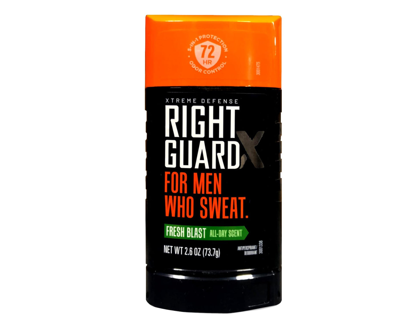 Right Guard Xtreme Defense 5 Anti-Perspirant & Deodorant, Fresh Blast 2.60 oz (Pack of 4)