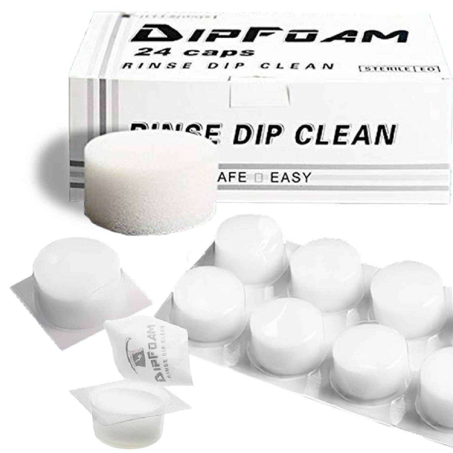 Dip Foam Cup - SOTICA 24pcs Professional Dipping Cleaning Rinse Cups Caps Sponge Cleaning Cups for Cartridge Cleaning Supplies