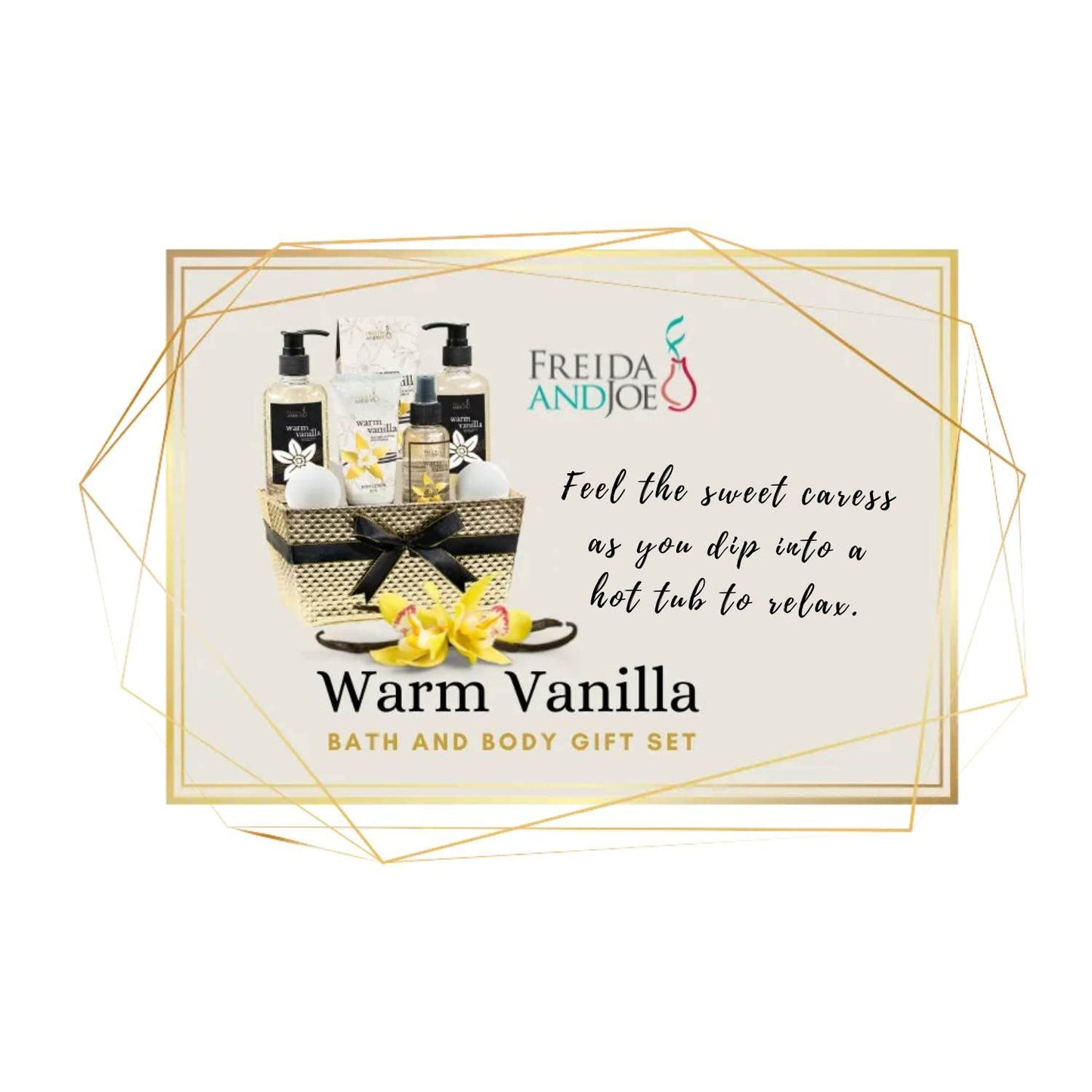 Bath and Body Gift Basket For Women and Men Warm Vanilla Bath & Body Collection Includes Shower Gel, Bubble Bath, Body Lotion, Body Mist & More – Mother's Day Gift for Mom