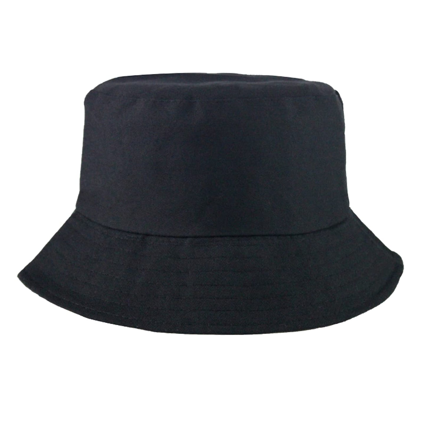 10 PCs Bucket Hats Unisex, Solid Color Sun Hat Cap for Women Sumer Beach Outdoor Travel (Black, 10)