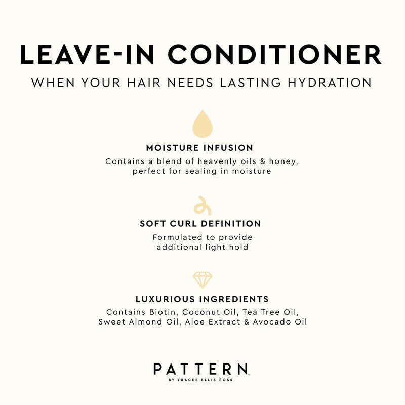 PATTERN Beauty by Tracee Ellis Ross Leave-In Conditioner 25 fl oz - Rich Moisture for Curly, Coily and Tight-Textured Hair, 3a to 4c