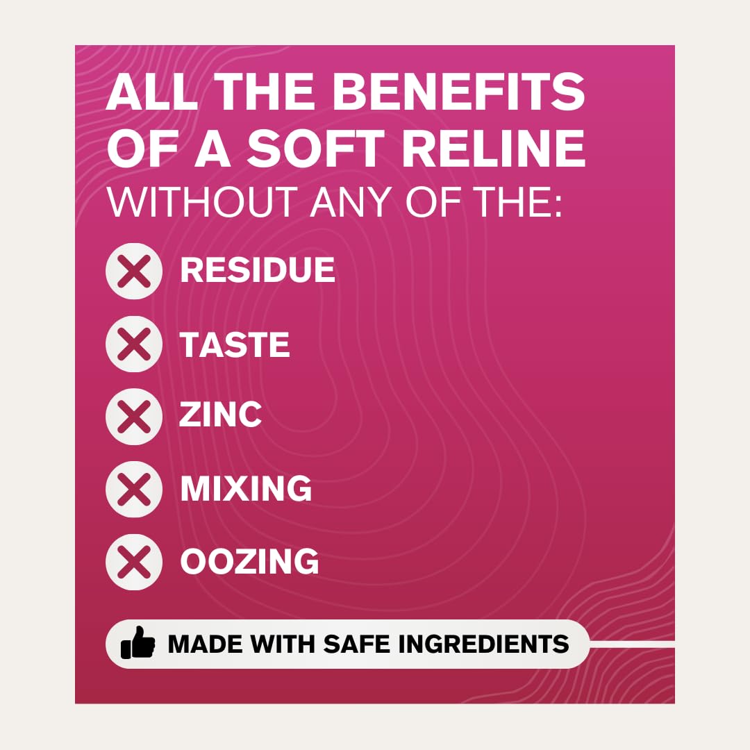 Cushion Grip Thermoplastic Denture Adhesive, 0.35 oz Travel Size (Pack of 3) – Refits and Tightens Loose Dentures for Up to 4 Days | Non-Glue, Zinc-Free, Waterproof Formula, Acts Like a Soft Reliner