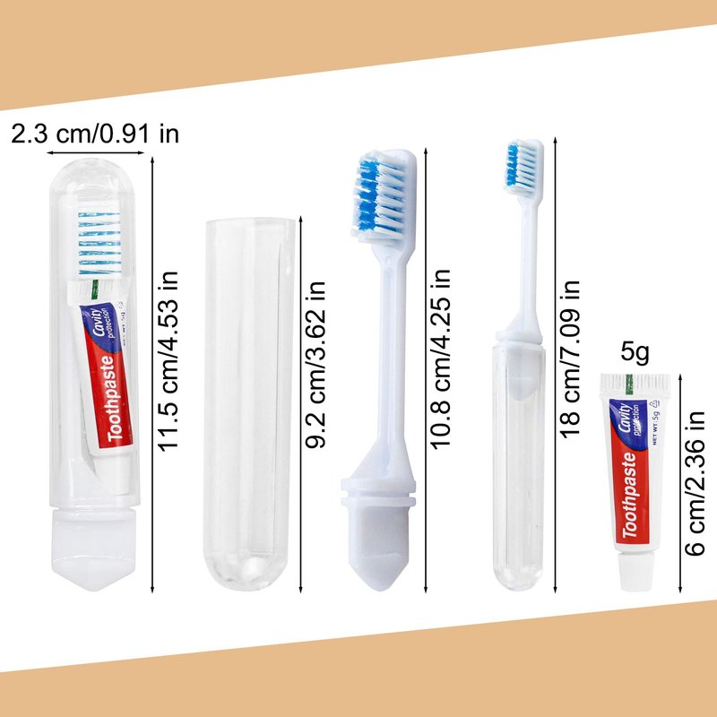 Lilingsty Toothbrush and Toothpaste Travel, Individually Packaged with Storage Box, Foldable Storage, Toothbrush Travel Size is Suitable for Camping, Business Trip (100-PACK)