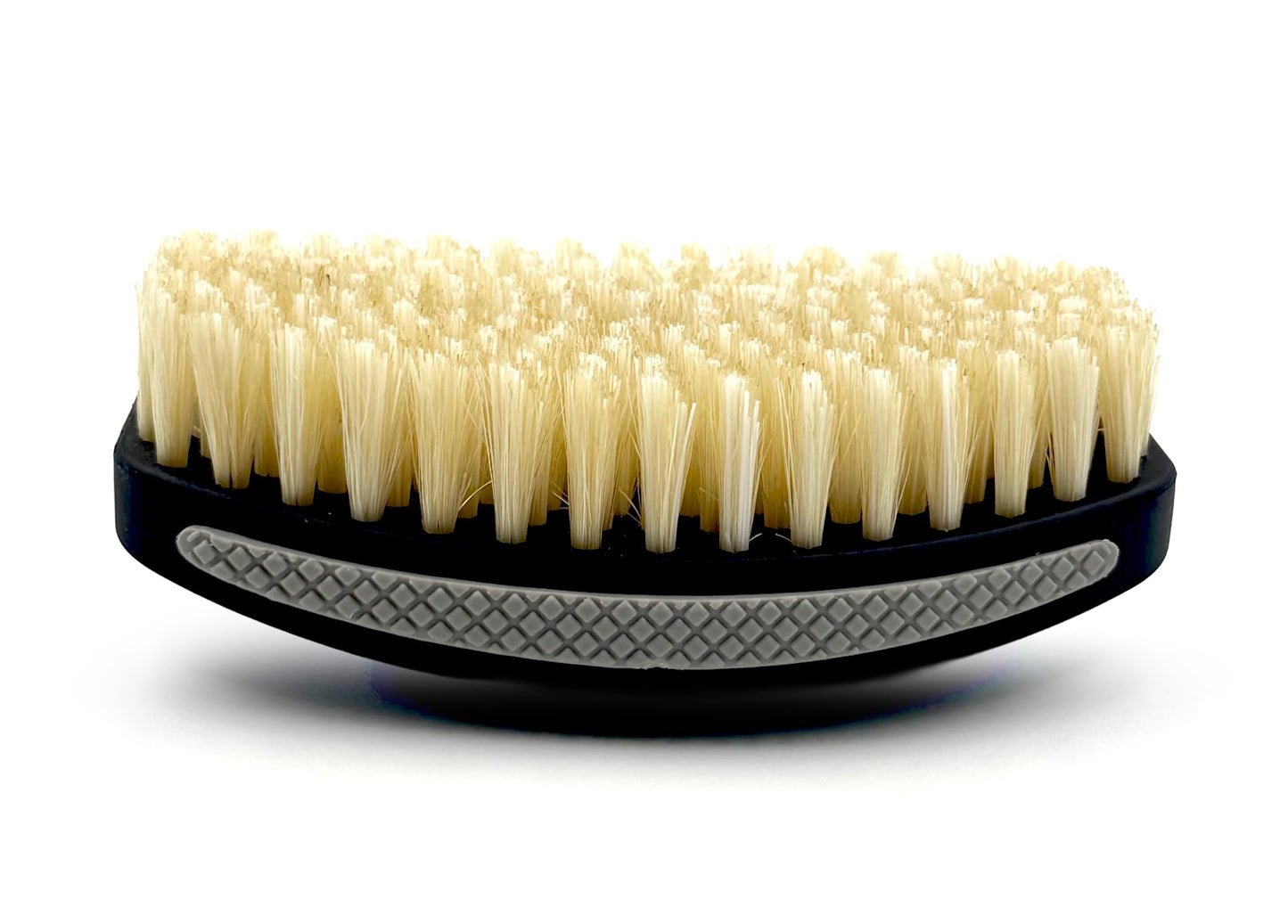 NEW OLIVE MEDIUM Crown Quality Products Curved 360 Wave Caesar 2.0 Mixed Boar Bristle Hairbrush - Non-Slip Grip, Waterproof, Debossed Logo, Indestructible Body - The Ultimate 360 Wave Brush