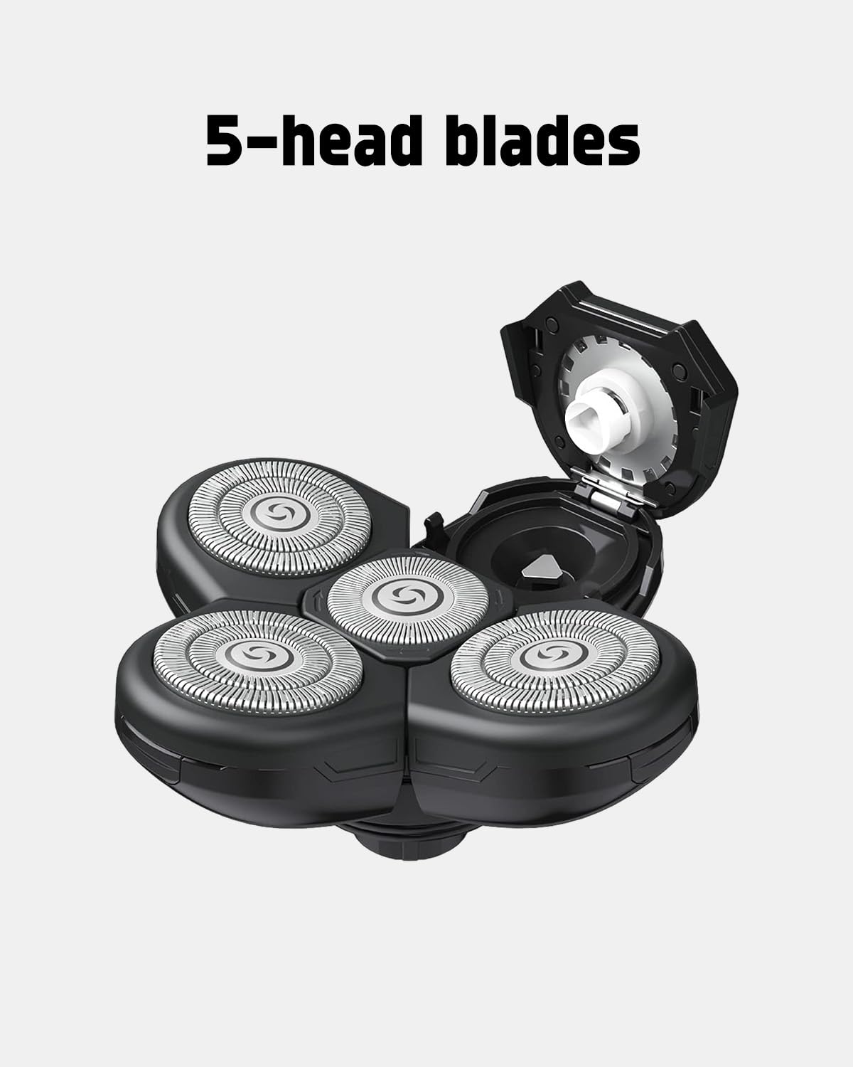 Skull Shaver Replacement Heads Mini for Pitbull Gold PRO, Head Shavers for Bald Men, Efficient & Comfortable, A Must-Have for Travel, 3 Pack Long-Lasting Sharpness Blades, 2 Cleaning Brush
