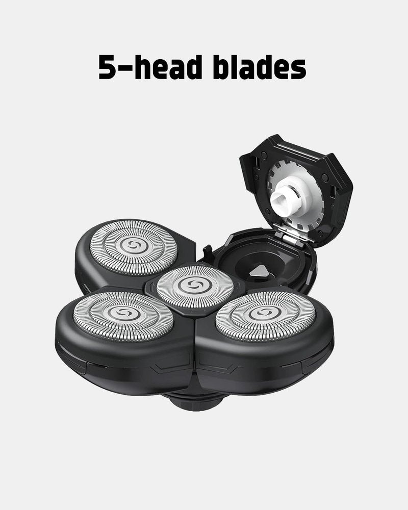 Skull Shaver Replacement Heads Mini for Pitbull Gold PRO, Head Shavers for Bald Men, Efficient & Comfortable, A Must-Have for Travel, 3 Pack Long-Lasting Sharpness Blades, 2 Cleaning Brush