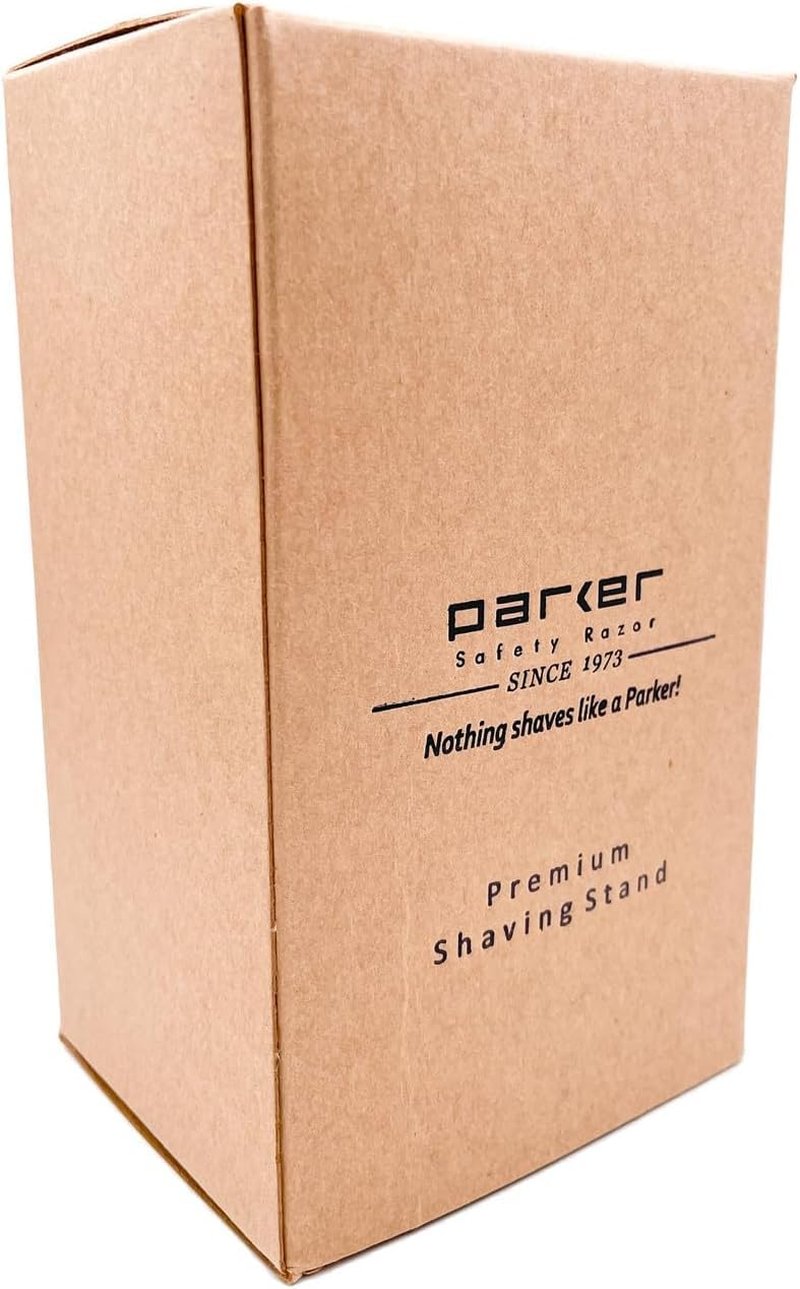 Parker Deluxe Chrome STRAIGHT RAZOR & SHAVE BRUSH Stand – Heavyweight Chrome-Plated Holder with Non-Slip Rubber Base – Fits Straight, Barber Razors & 20–25 mm Shaving Brushes – Wet Shaving Organizer