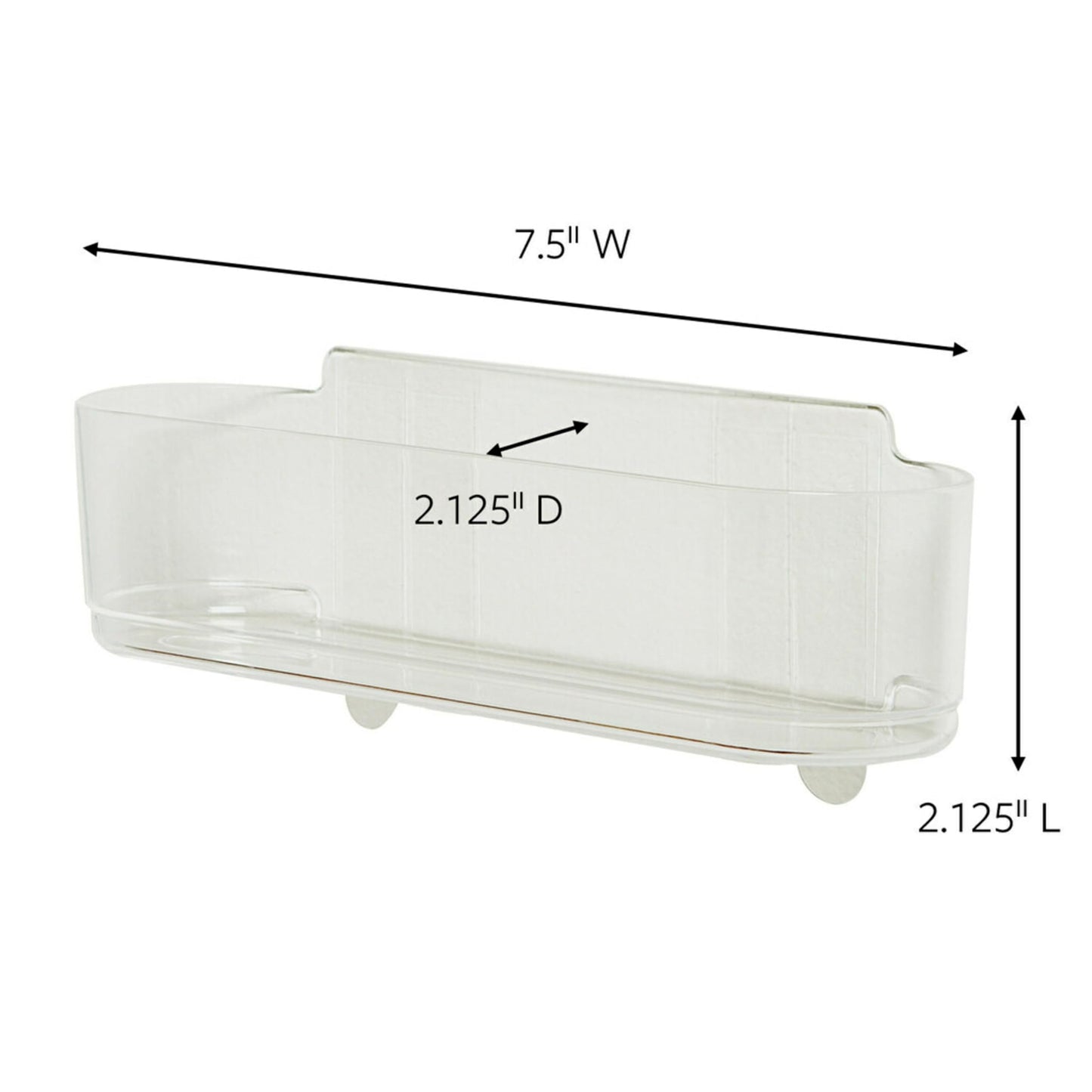 Command Medium Caddy, Holds up to 2 lb, 7.5" x 2.1" x 2.1", 1 Caddy with 4 Command Strips, Damage Free Organization Wall Mount to Cabinet, Kitchen, Pantry, Closet, or Under Sink