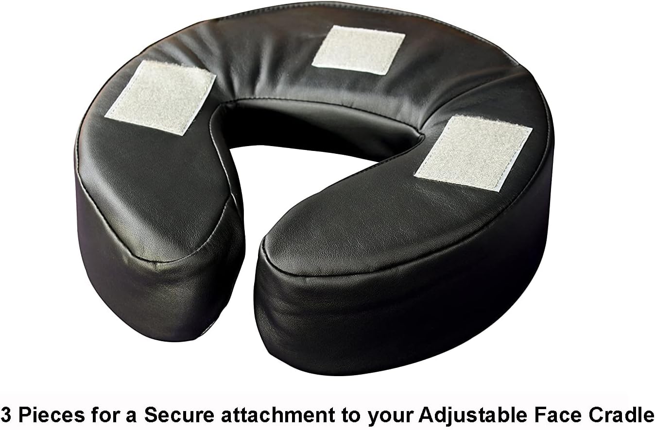 Universal Headrest Face Cushion - Massage Table & Chair Pillow | Black, 13 x 13 x 4 Inch