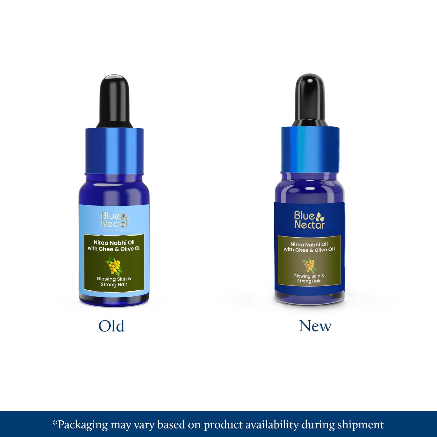 Blue Nectar Ayurveda Navel Oil with Ghee & Olive for Belly Oiling | Natural Belly Button (Nabhi) Oil for Radiant Skin & Deep Hydration (22 Herbs, 0.33Fl Oz)