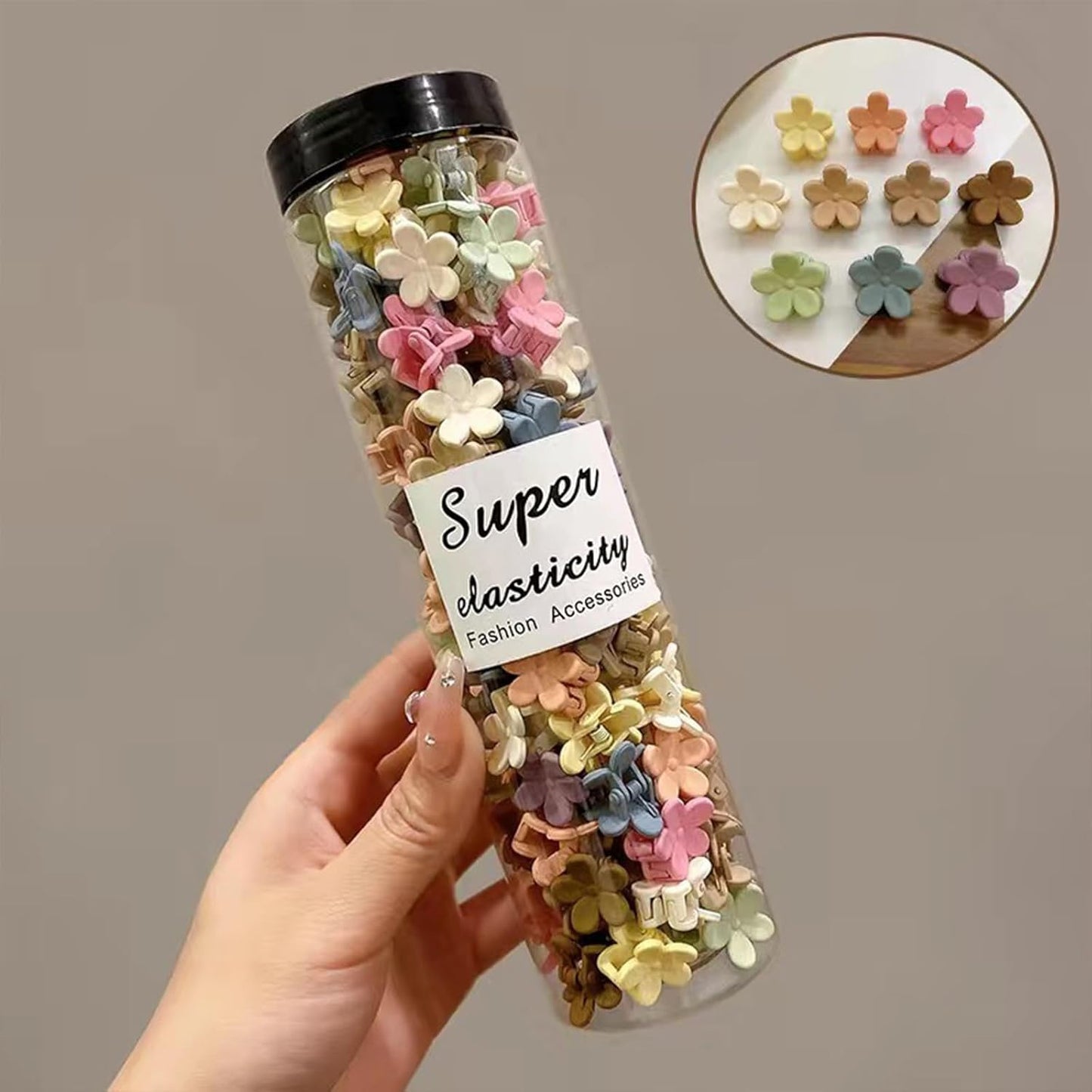 50Pcs Small Matte Hair Claw Clips, Mini Clips for Girls Women - Cute Tiny Claws for Thin Hair, Strong Grip, Neutral Color for Birthday, Christmas, Party Gifts