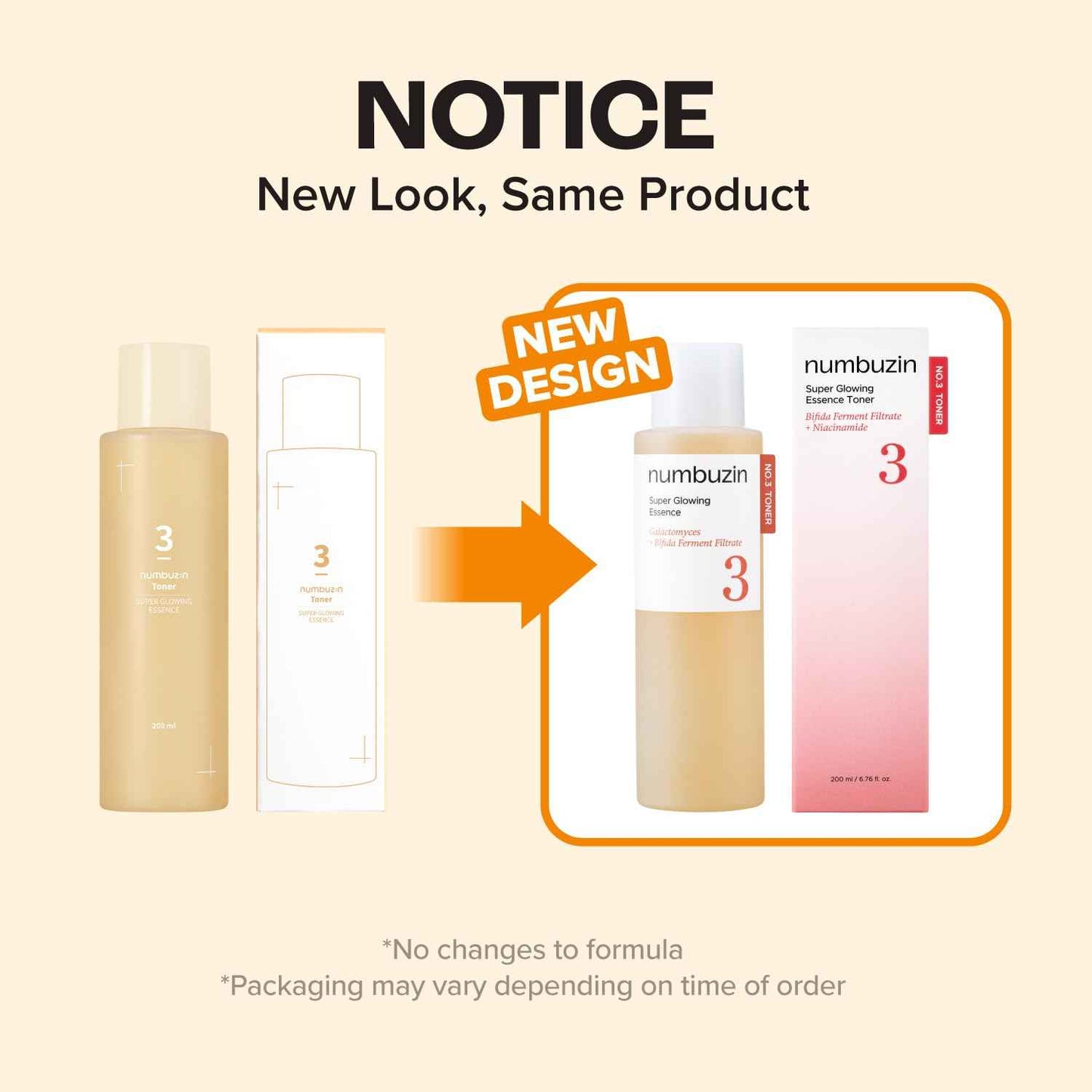 numbuzin No.3 Toner | Super Glowing Essence Toner | Skin Radiance, Pore Tightening, Skin Texture, Hydration | Fermented Ingredients, Niacinamide, Galactomyces | 6.76 fl. oz.