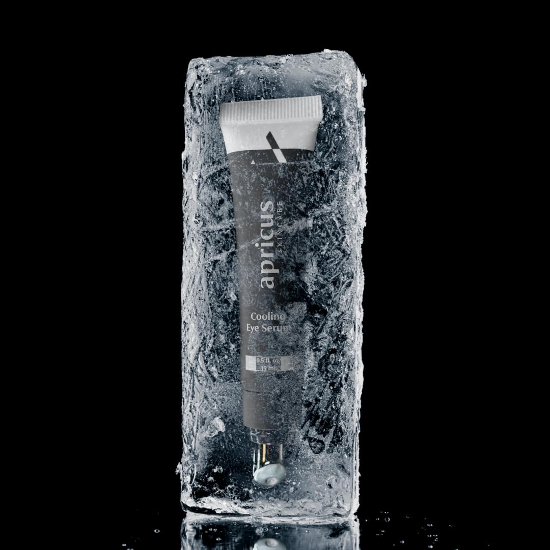 Apricus Eye Serum - Caffeine Peptide Formula for Dark Circles, Puffiness & Fine Lines | Lightweight Anti-Aging Treatment