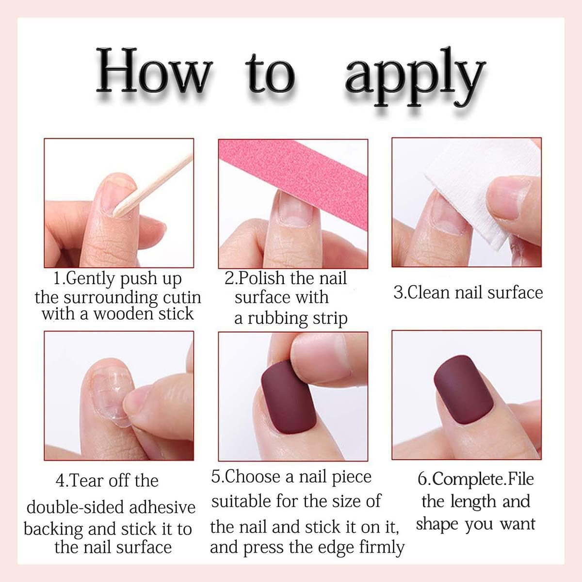 HPYFOI French Tip Press On Nails - 9 Colors, Short Almond, 216Pcs