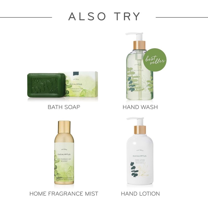Thymes Hand Wash Refill - Lightly Scented Liquid Hand Soap for Bathroom and Kitchen Refill - Moisturizing Formula with Natural Ingredients (Lemon Leaf, 24.5 fl oz)