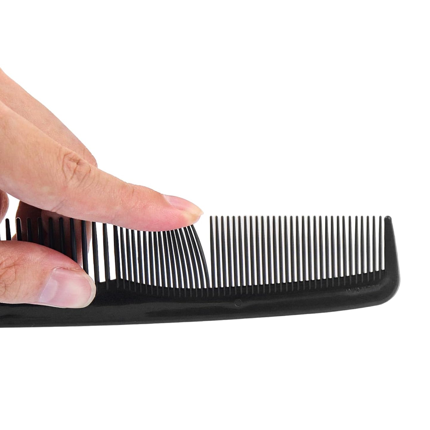 Double Tooth Hair Pocket Combs - 200 Individually Wrapped Black Combs for Charity & Care Packs