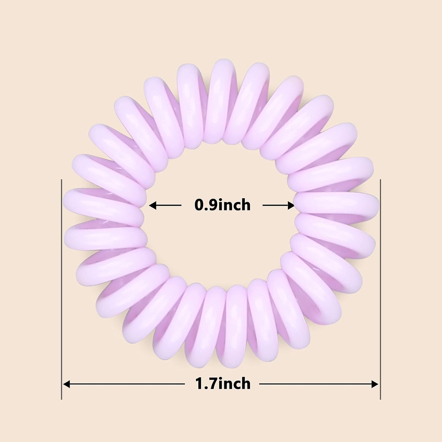 Hair Ties, 17 Pack Spiral Coils for Thick and Thin Hair - No Crease Ponytail Holders for Women and Children