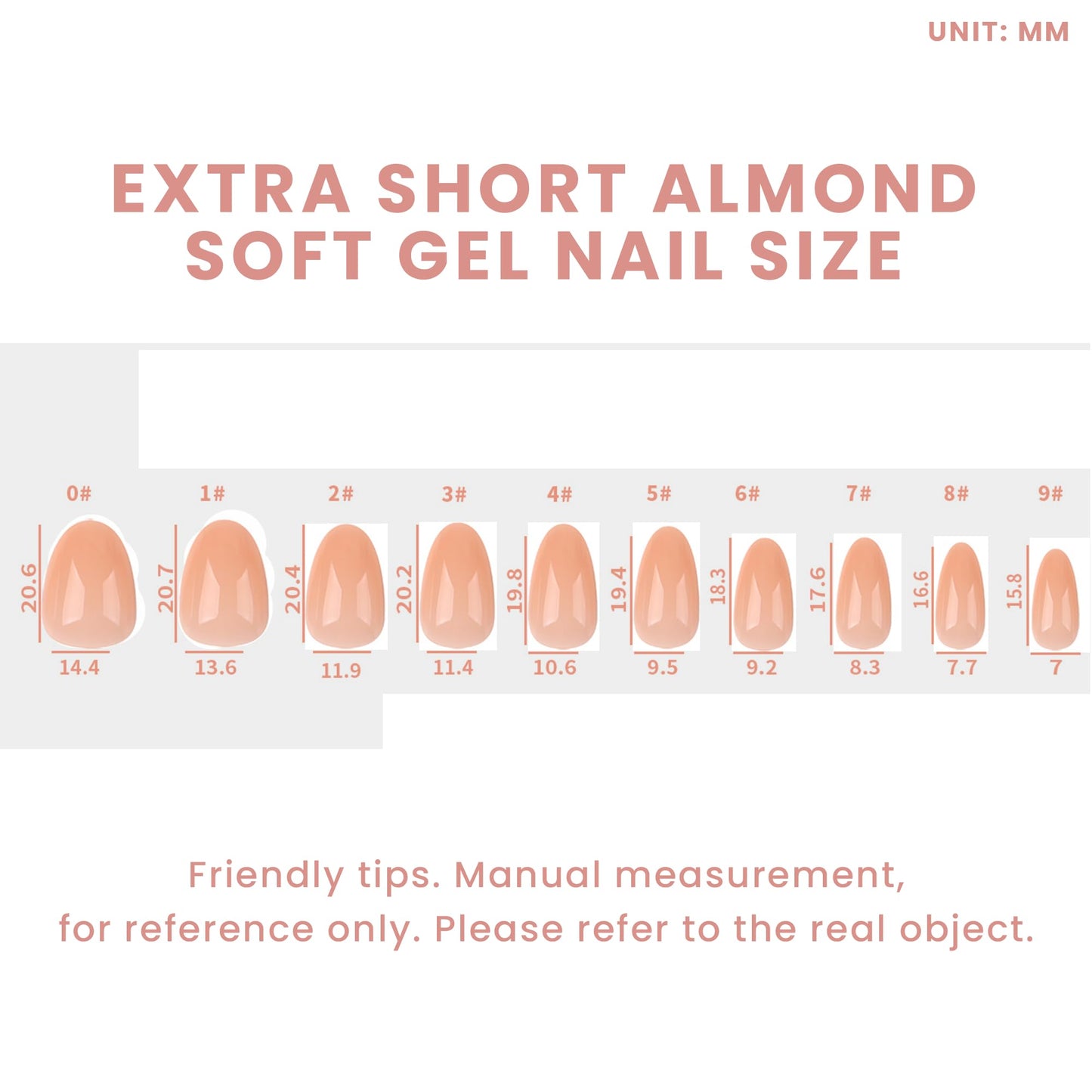 Allkem Soft Gel Nail Tips - Medium Short Almond Nail Extensions Kit - 12 Sizes Short Full Cover Nails - Neutrals - Bold (504 Pieces)